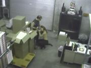 Hidden cam catches two co-workers with a blowjob in the office