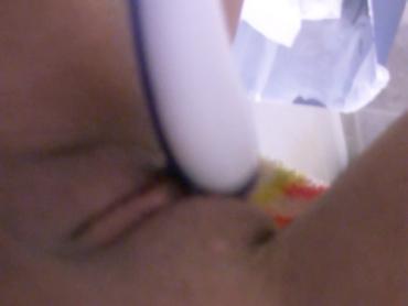Girlfriend getting a shower then he sticks an electric toothbrush in her wet pussy